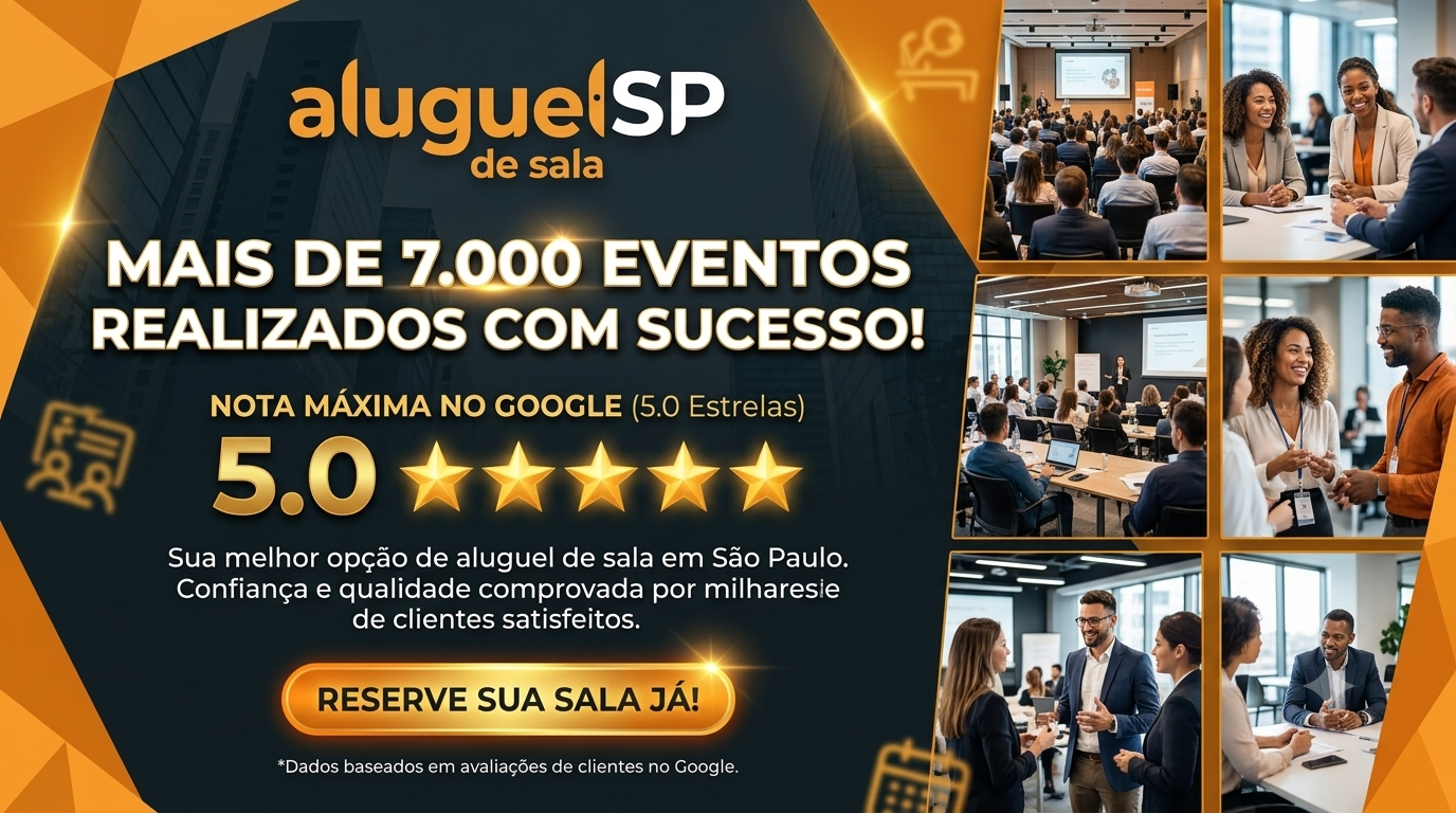 Mais de 7 mil histórias de sucesso e Nota Máxima no Google: O segredo por trás do Aluguel de Sala SP